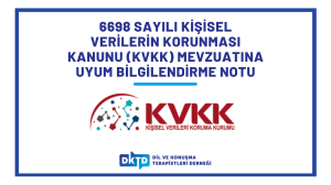 6698 SAYILI KİŞİSEL VERİLERİN KORUNMASI KANUNU (KVKK) MEVZUATINA UYUM BİLGİLENDİRME NOTU